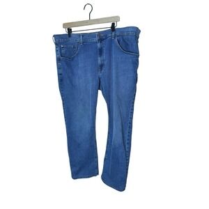 Mott And Bow Slim Oliver Jeans Mens 42x29 Blue Denim Cotton Low Rise Straight
